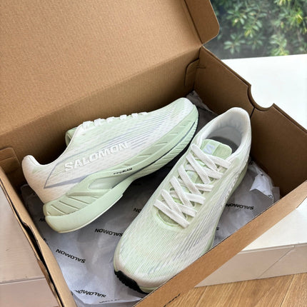 ALO 25S SALOMON SPECTUR SNEAKER IN LIGHT GREEN AND WHITE MESH FABRIC