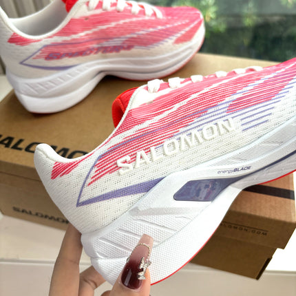 ALO 25S SALOMON SPECTUR SNEAKER IN PINK AND WHITE MESH FABRIC