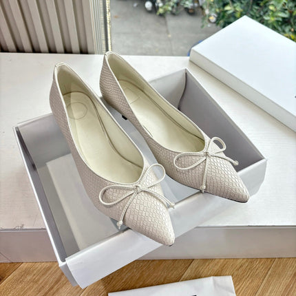 JACQUEMUS 26S HIGH HEELS 35 MM IN WHITE SNAKESKIN EMBOSSED LEATHER