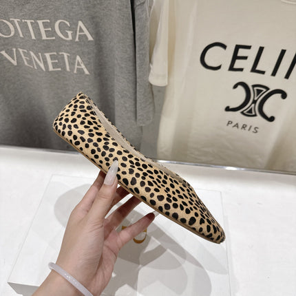 THE ROW 26S BALLET FLATS IN SPOTTED CALF HAIR