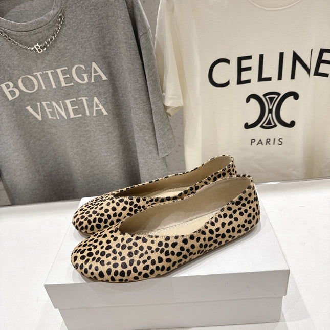 THE ROW 26S BALLET FLATS IN SPOTTED CALF HAIR