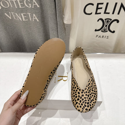 THE ROW 26S BALLET FLATS IN SPOTTED CALF HAIR