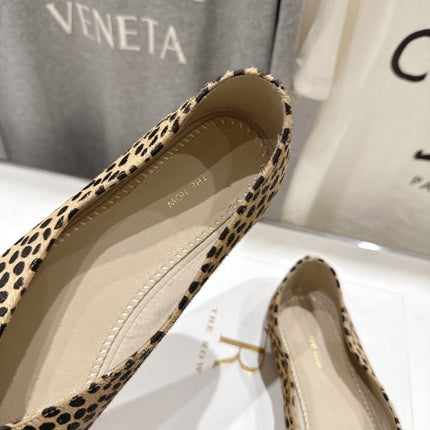 THE ROW 26S BALLET FLATS IN SPOTTED CALF HAIR
