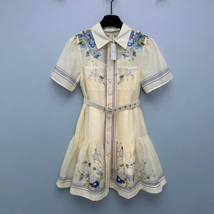 ZIMMERMANN 26S SHORT-SLEEVE SHIRT DRESS STYLE 108