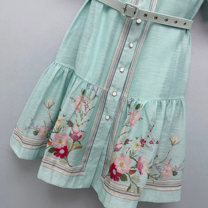 ZIMMERMANN 26S SHORT-SLEEVE SHIRT DRESS STYLE 107