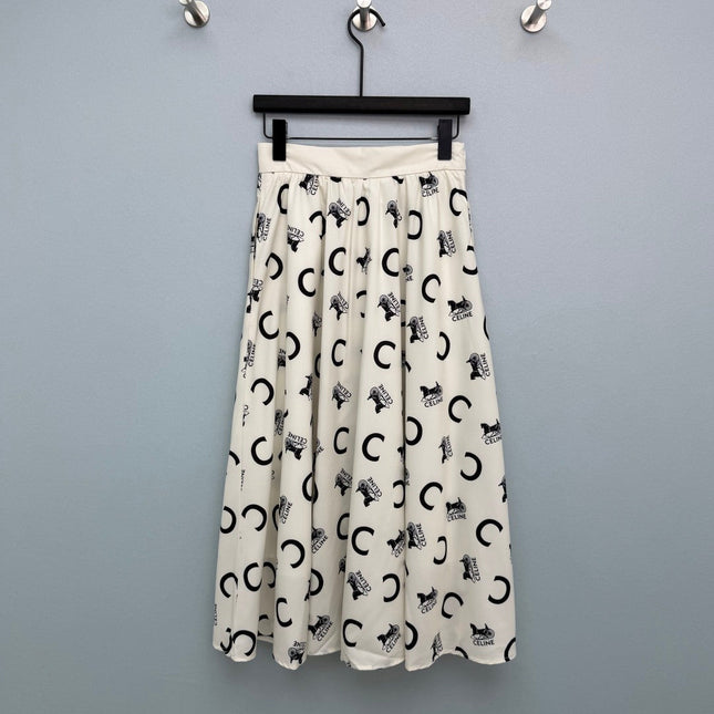 CELINE 26S PATTERNED SKIRT 403