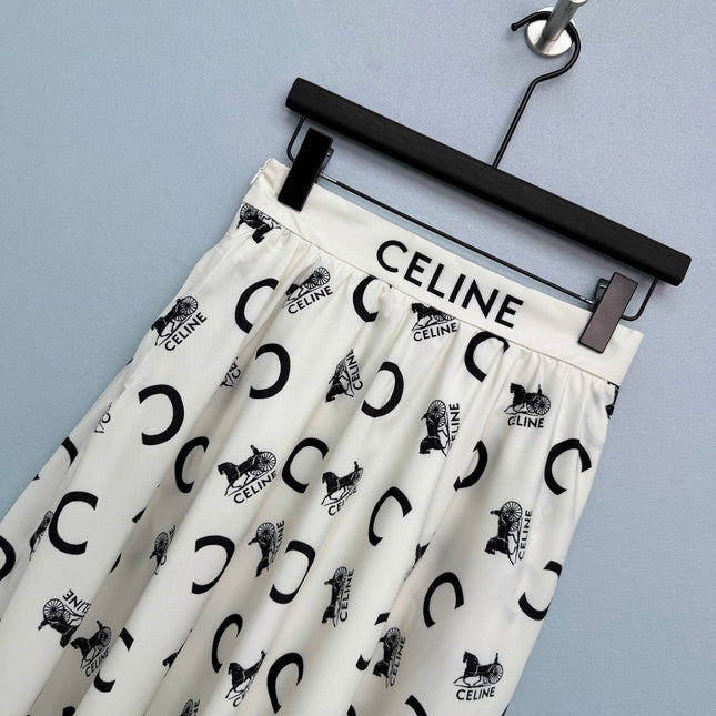 CELINE 26S PATTERNED SKIRT 403