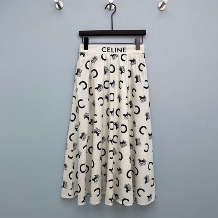 CELINE 26S PATTERNED SKIRT 403