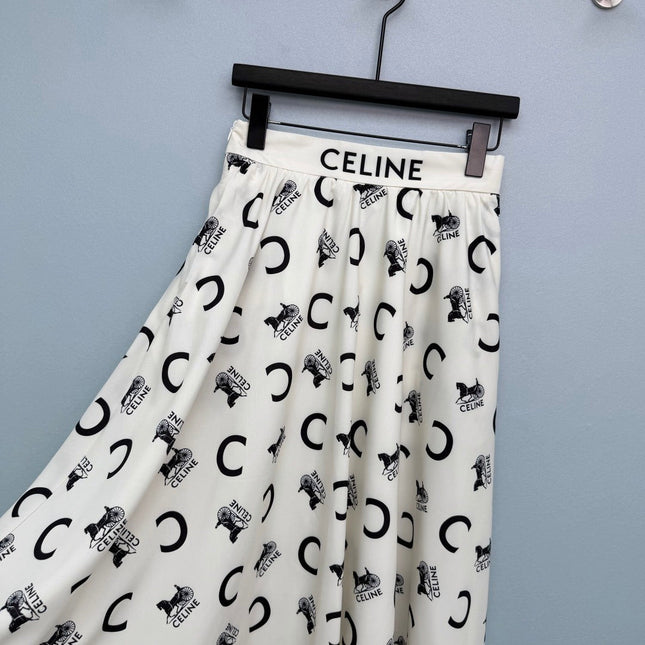CELINE 26S PATTERNED SKIRT 403