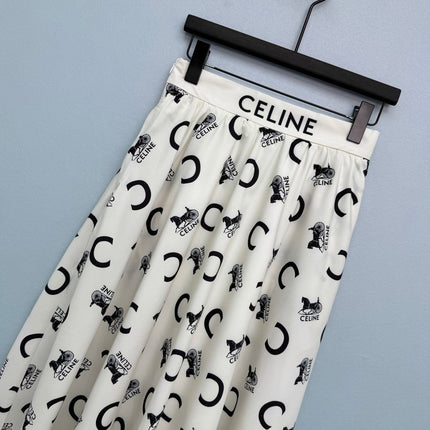CELINE 26S PATTERNED SKIRT 403