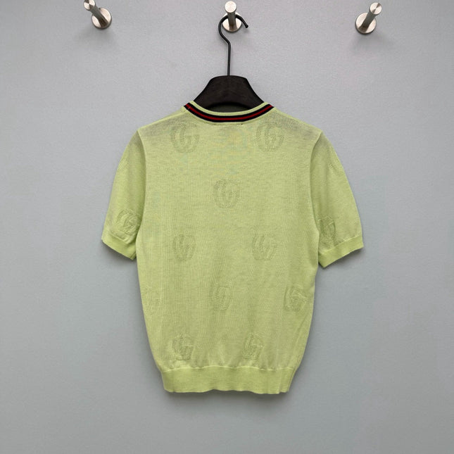 GUCCI 26S SHORT-SLEEVE KNIT SWEATER 389