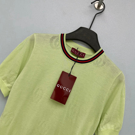 GUCCI 26S SHORT-SLEEVE KNIT SWEATER 389