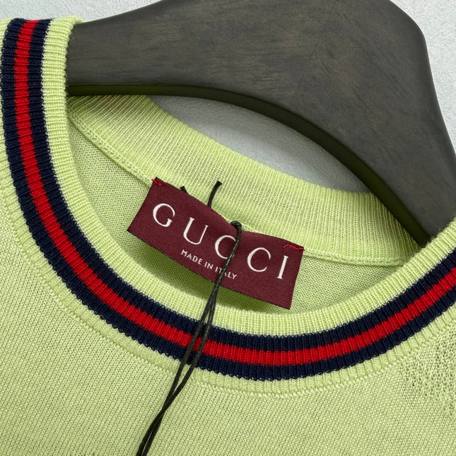 GUCCI 26S SHORT-SLEEVE KNIT SWEATER 389