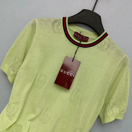 GUCCI 26S SHORT-SLEEVE KNIT SWEATER 389