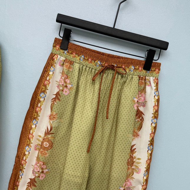 ZIMMERMANN 26S SHIRT AND STRAIGHT-LEG PANTS SET STYLE 78