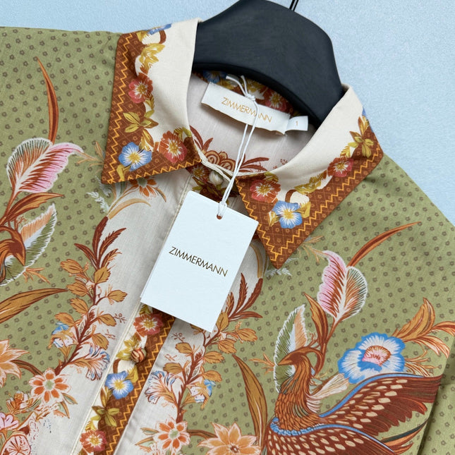 ZIMMERMANN 26S SHIRT AND SHORTS SET STYLE 77