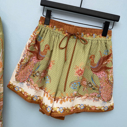 ZIMMERMANN 26S SHIRT AND SHORTS SET STYLE 77