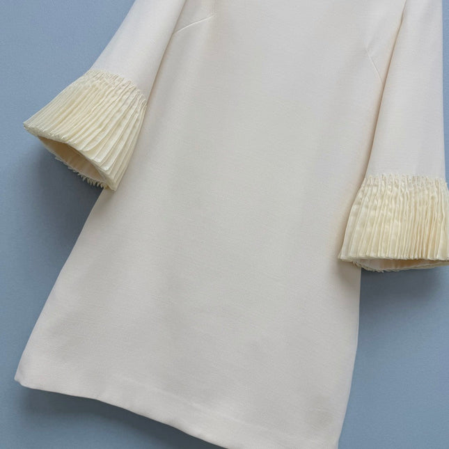 VALENTINO 26S PLEATED SLEEVE DRESS 133