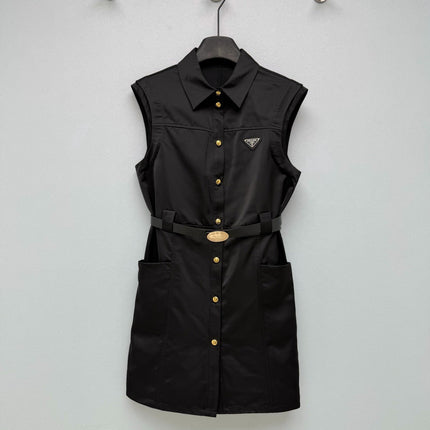PRADA 26S SLEEVELESS COLLARED DRESS STYLE 867