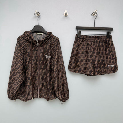 FENDI 26S HOODED JACKET & SHORTS SET 007