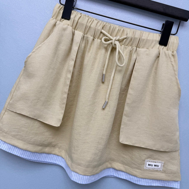 MIUMIU 26S TOP AND SKIRT SET STYLE 1084