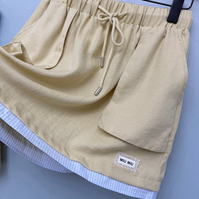 MIUMIU 26S TOP AND SKIRT SET STYLE 1084