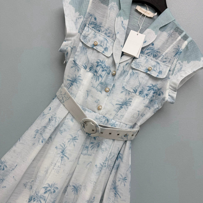 ZIMMERMANN 26S SLEEVELESS DRESS WITH BELT STYLE 30