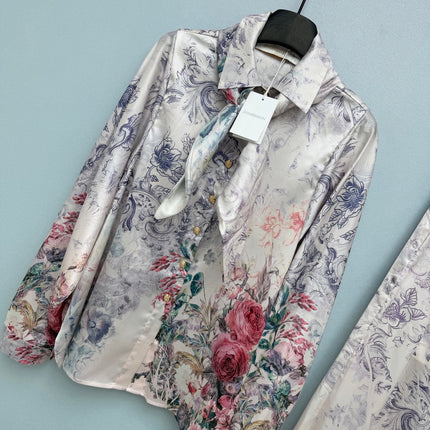 ZIMMERMANN 26S SHIRT AND LONG PANTS SET STYLE 31