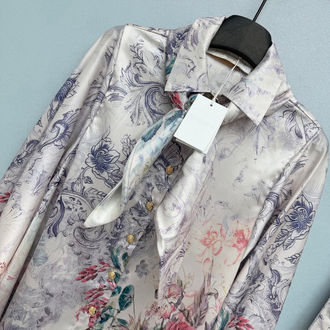 ZIMMERMANN 26S SHIRT AND LONG PANTS SET STYLE 31