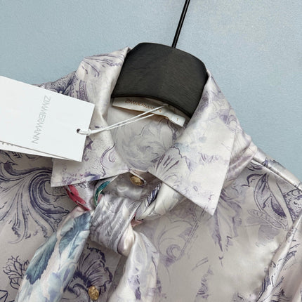 ZIMMERMANN 26S SHIRT AND LONG PANTS SET STYLE 31
