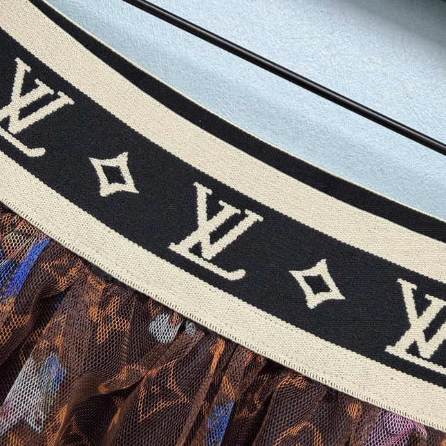 LV 26S PATTERNED CHIFFON SKIRT STYLE 171