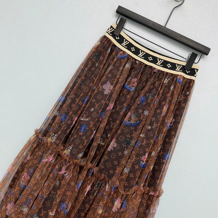 LV 26S PATTERNED CHIFFON SKIRT STYLE 171
