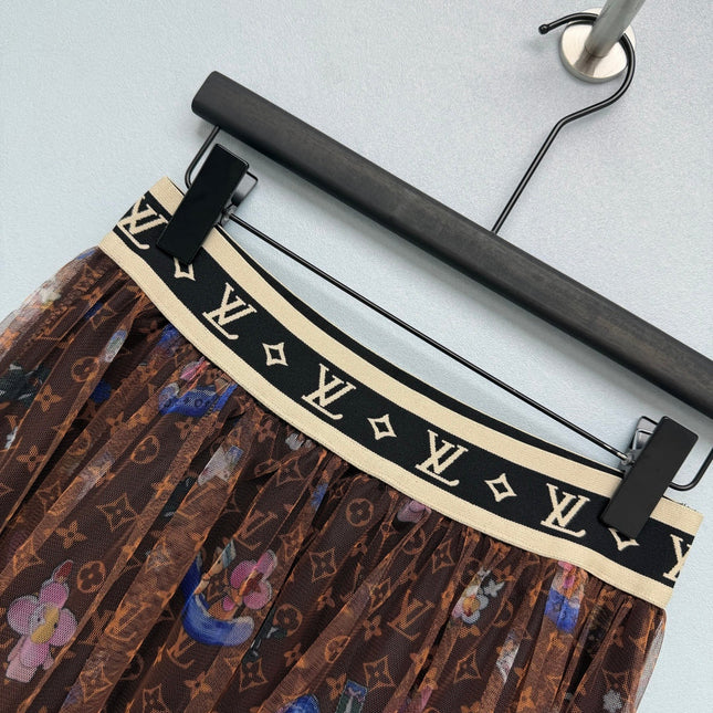 LV 26S PATTERNED CHIFFON SKIRT STYLE 171