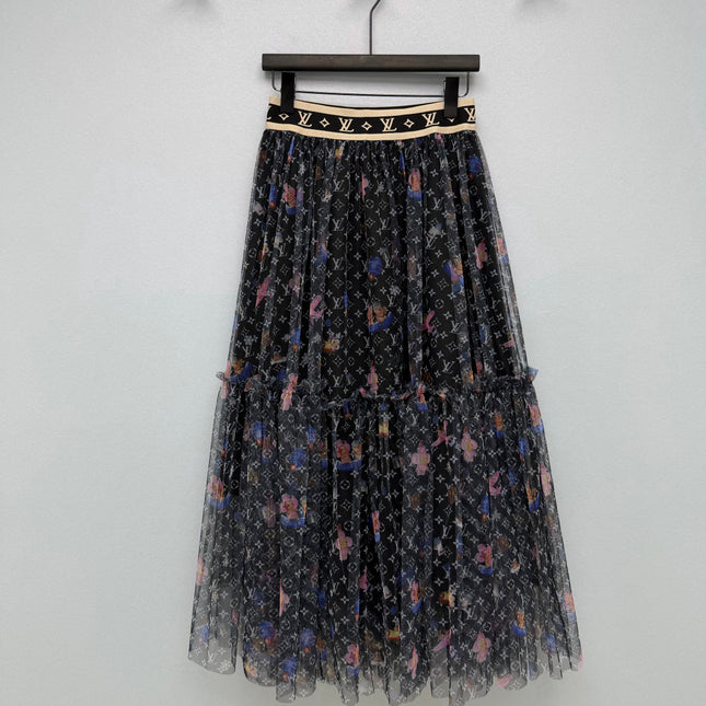 LV 26S PATTERNED CHIFFON SKIRT STYLE 170