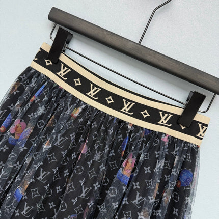 LV 26S PATTERNED CHIFFON SKIRT STYLE 170