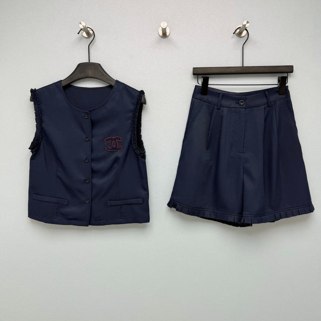 CHANEL 26S VEST TOP & SHORTS SET STYLE 1175