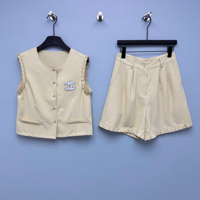 CHANEL 26S VEST TOP & SHORTS SET STYLE 1174