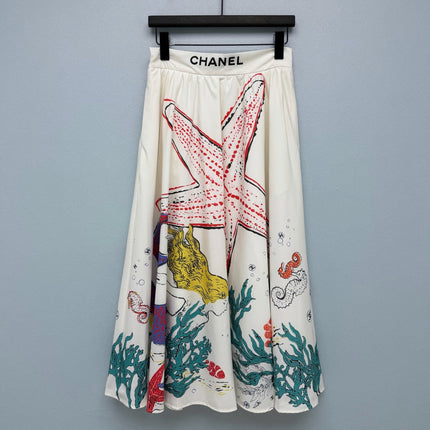 CHANEL 26S PATTERNED MIDI SKIRT STYLE 1122