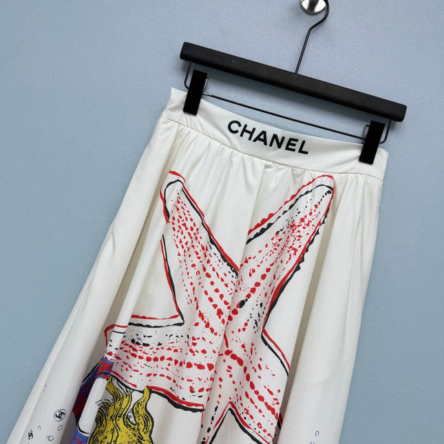 CHANEL 26S PATTERNED MIDI SKIRT STYLE 1122