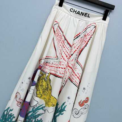 CHANEL 26S PATTERNED MIDI SKIRT STYLE 1122