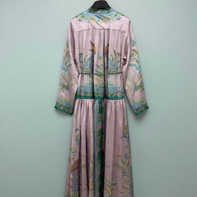 ZIMMERMANN 26 FLORAL PRINT LONG SLEEVE MIDI DRESS STYLE 226