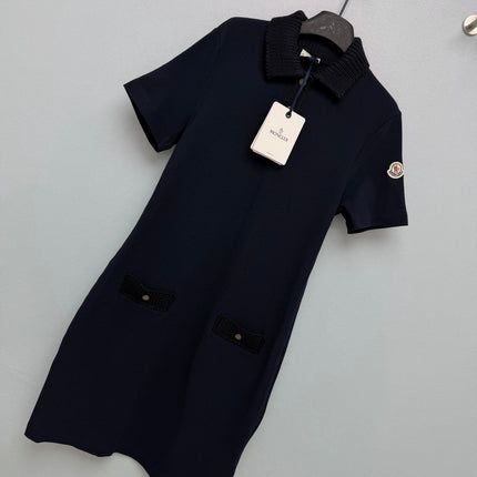 MONCLER 26S SHORT-SLEEVE POLO DRESS 674