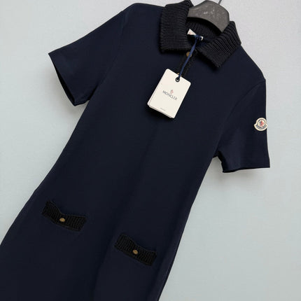 MONCLER 26S SHORT-SLEEVE POLO DRESS 674