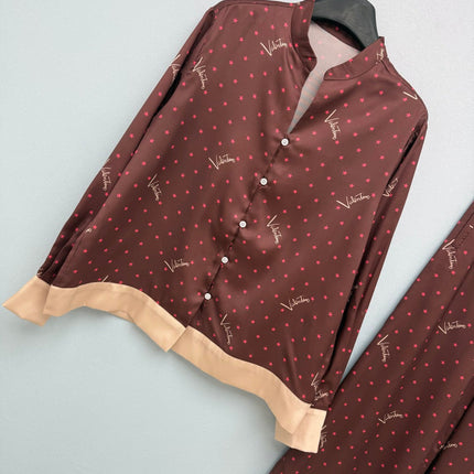 VALENTINO 26S SHIRT & WIDE-LEG PANTS SET 374