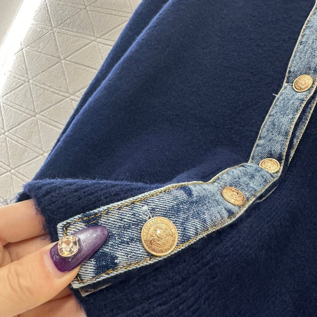 MIUMIU KNIT JACKET WITH DENIM STYLE 737