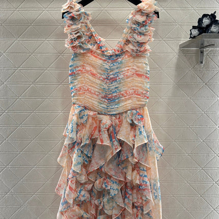 CHANEL 25S CAMELLIA LAYERED DRESS 651