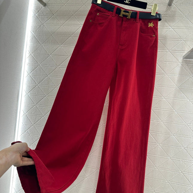 HERMES 25S HIGH-WAIST STRAIGHT JEANS 352