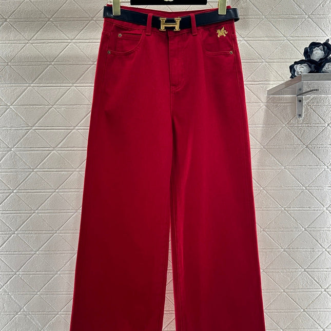 HERMES 25S HIGH-WAIST STRAIGHT JEANS 352