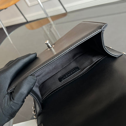 CHANEL 25S BOY BAG 20 IN BLACK LAMBSKIN