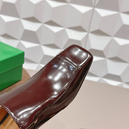 BOTTEGA VENETA 26S VENTURA LOAFERS 40 MM BROWN GLOSSY CALFSKIN